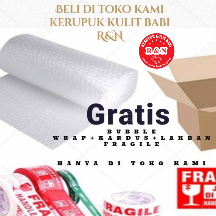 

Kerupuk Kulit Babi Kiloan R&N 500Gram Kualitas Cu Jiu Cha