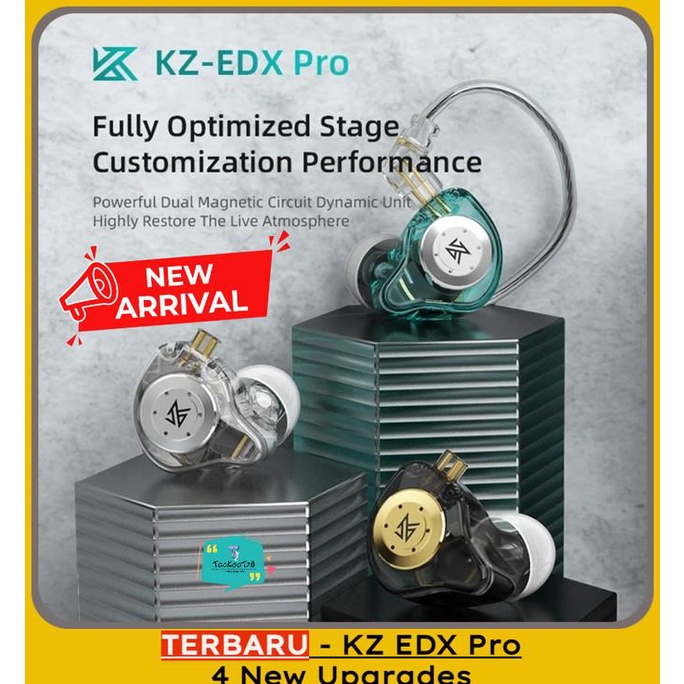 KZ EDX Pro IEM Earphone with Mic In Ear Monitor Stage Basshead 1DD