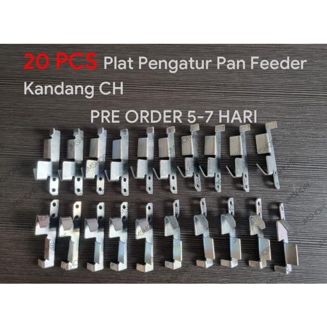 ~@~@~@~@] 20 Plat Pengatur Adjuster Pan Feeder Kandang Ayam CH Tertutup Pakan