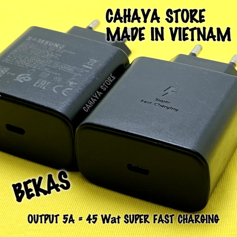 Adapter Second 45W 5A Original Copotan Hp SAm5ung Galaksy A54 A70 A71 A72 A73 M62 M51 S22 S22 PLUS S