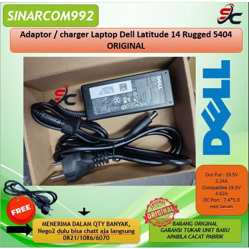 Adaptor DELL 5404 / charger Laptop Dell Latitude 14 Rugged 5404 ORI