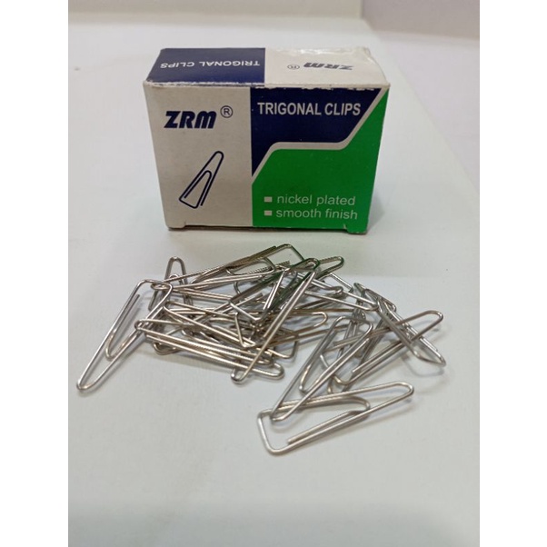 

ZRM TRIGONAL CLIPS NO.1 isi:50 pcs / penjepit kertas / boxs