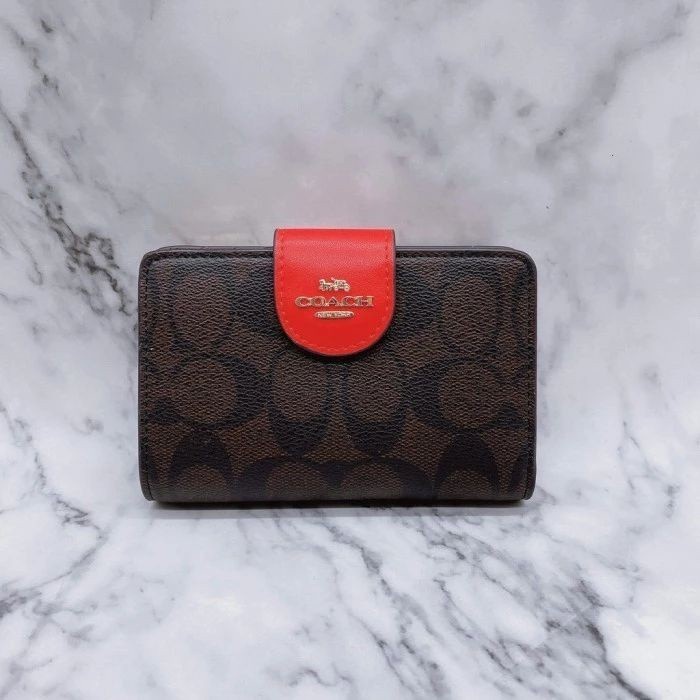 Terlaris Dompet Wanita Coach Signature Medium Zip Wallet