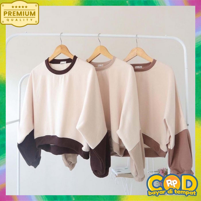 Sunrise Baby Full Print Crewneck Sweater Atasan Wanita 2023 Switer Hoodie Cewek Viral Sweter Hoodie 