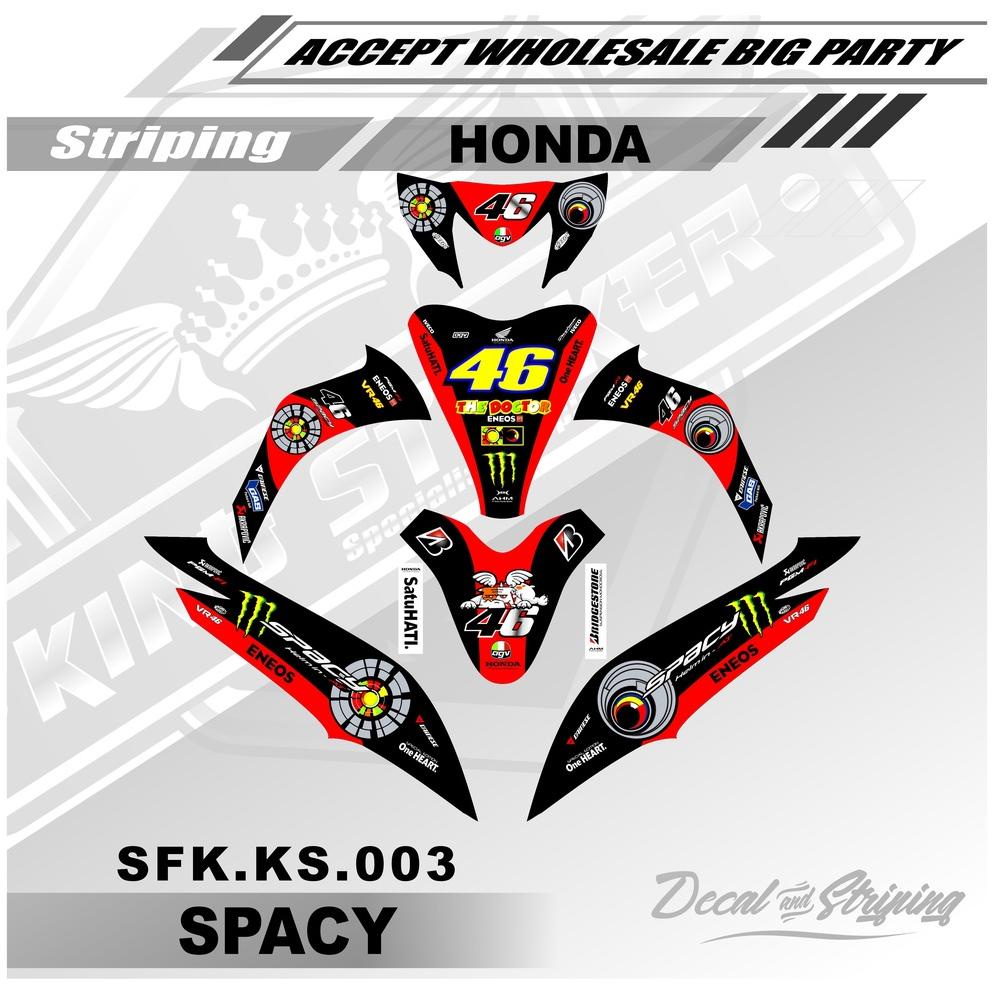 Terbaik Sticker Striping Decal Full Body Honda Spacy - Sticker Striping Variasi  Motor Honda Spacy .