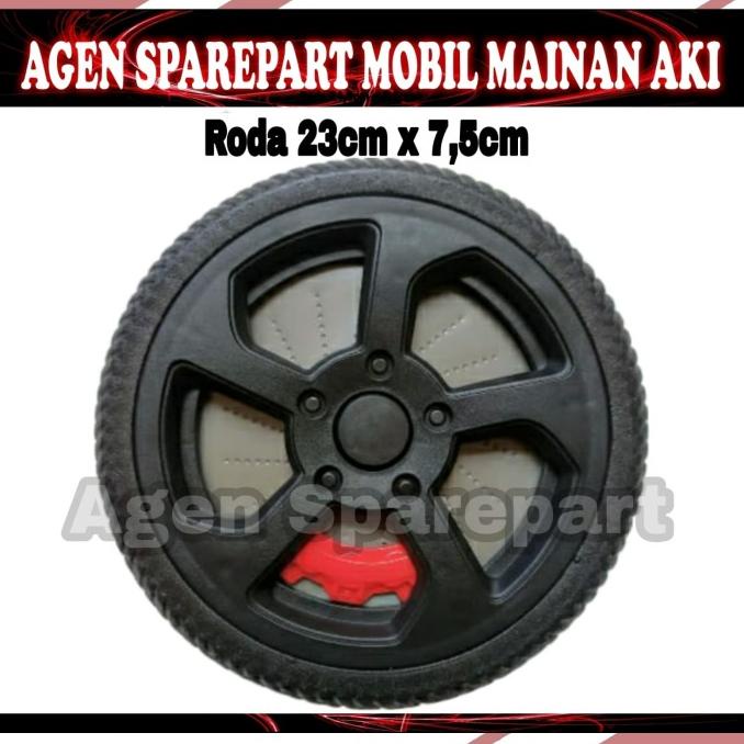 Ban Roda Mobil/Motor Mainan Aki Bahan Karet Anak Diameter 23Cm X 7.5Cm