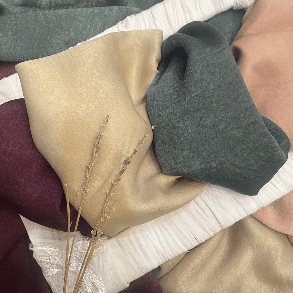 >XG34448< Santorini Silk Luxury Premium Import (Tidak Nerawang) / Santorini Luxury / Silky Satin San