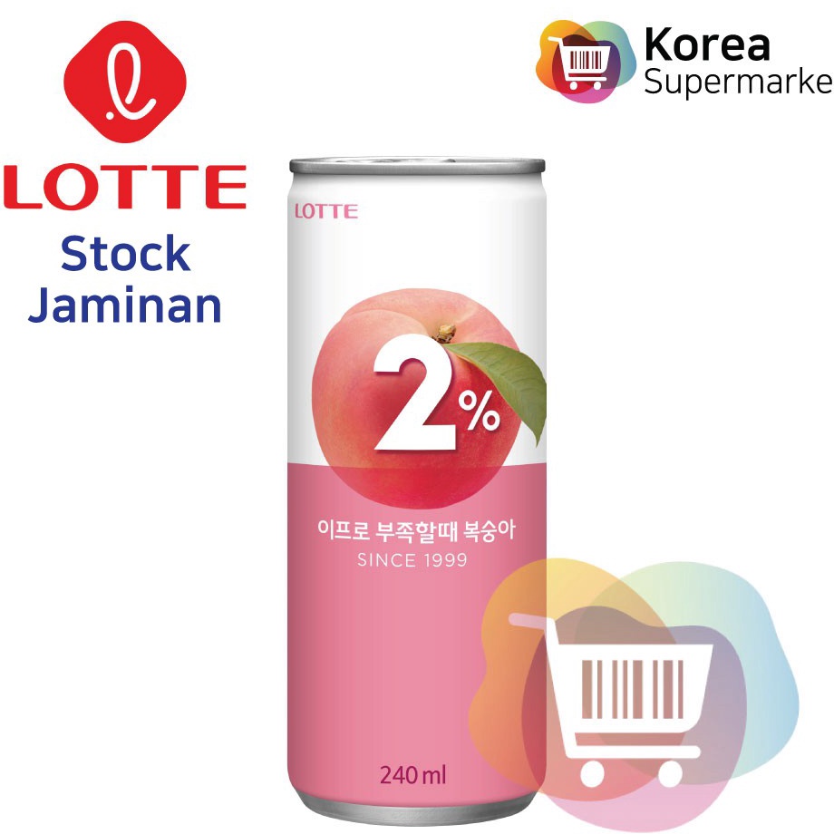 

TrxFf4F9 Lotte Refreshing Water 2% Peach 240ml/Minuman segar Rasa Buah Peach Asli Korea