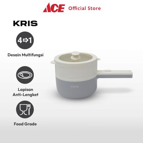 Promo.. Ace - Kris 1.6 Ltr Panci Elektrik Serbaguna - Putih Multifunction Electric Pan Kuali Pot Lis