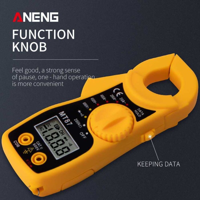 MUST HAVE TANG AMPERE DIGITAL MINI CLAMP MULTI TESTER TANG AMPEREMETER DIGITAL TERLARIS
