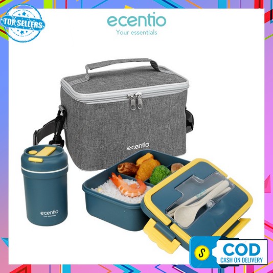 Kotak Makan Lunch Box 1 Set Lengkap Murah Anak Penyimpanan Bekall Satuset Free Alat Sendok Garpu Sum