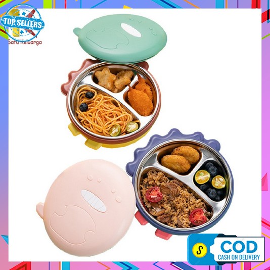 Kotak Makan Lunch Box 1 Set Lengkap Murah Anak Bekal Makanan Anti Tumpah Aesthetic Korea Plastik Per