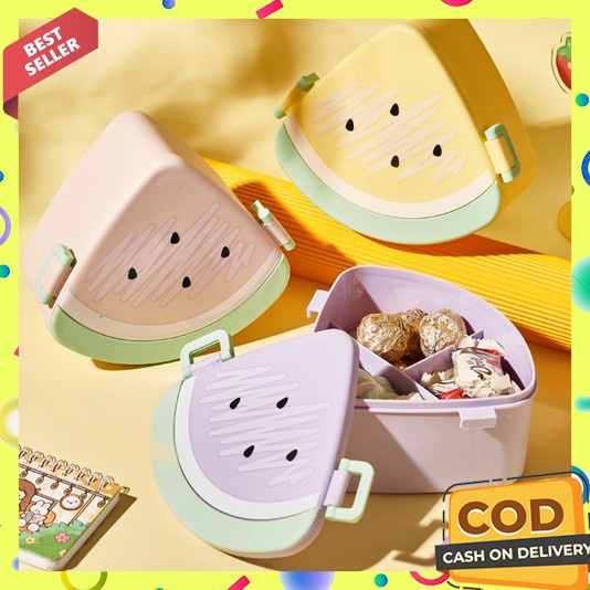 Kotak Makan Lunch Box 1 Set Lengkap Murah Anak Bento 4 Sekat Ultah Karakter Lucu 3 Tempat Sayuran La