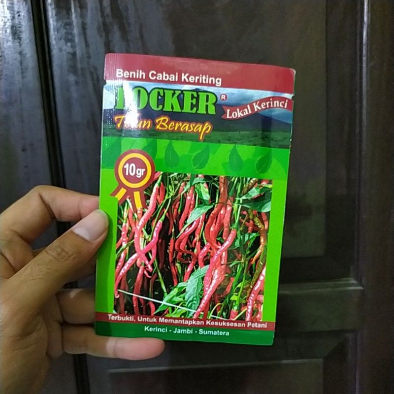 Benih Cabai Keriting LOCKER isi 10 gram isi -+2000an Biji LOKAL KERINCI