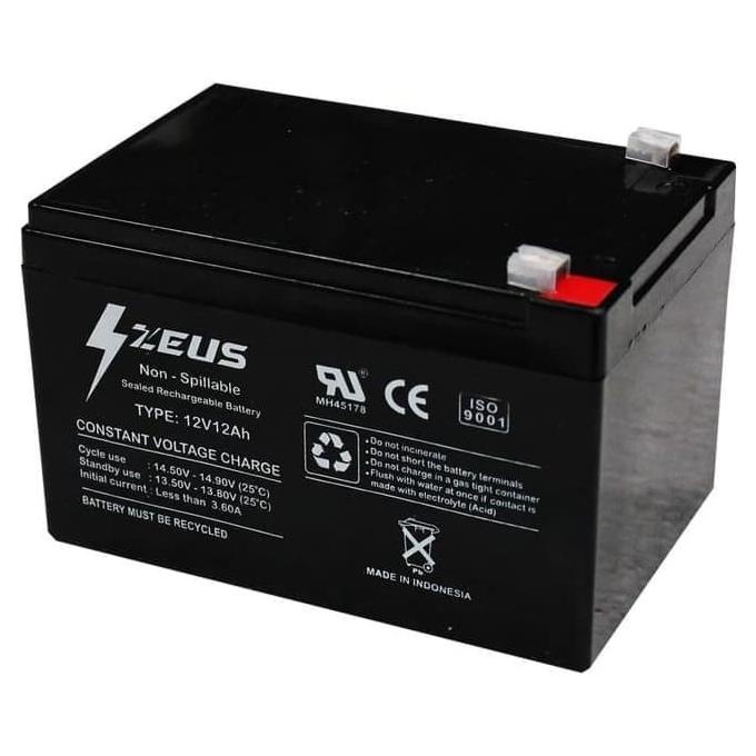 TERBARU  Aki Selis / Sepeda Listrik Murai VRLA 12v 12Ah Zeus Baterai Kering PALING DICARI