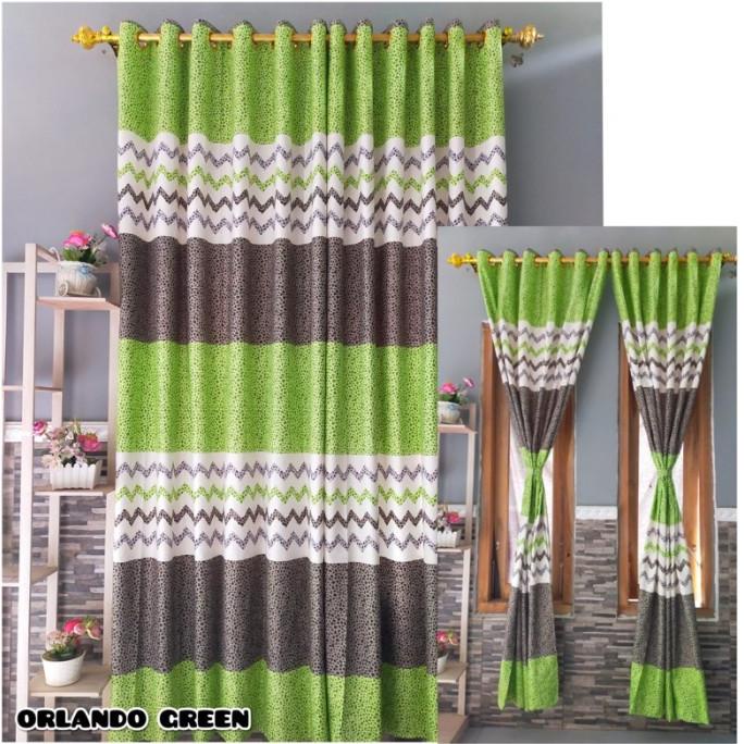 Limited Gorden Smokring Motif Abstrak Minimalis Zig Zag Zigzag Hijau Melon