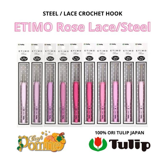 :0:0:0] TULIP ETIMO ROSE STEEL / LACE - Jarum Rajut Hakpen JAPAN crochet hook