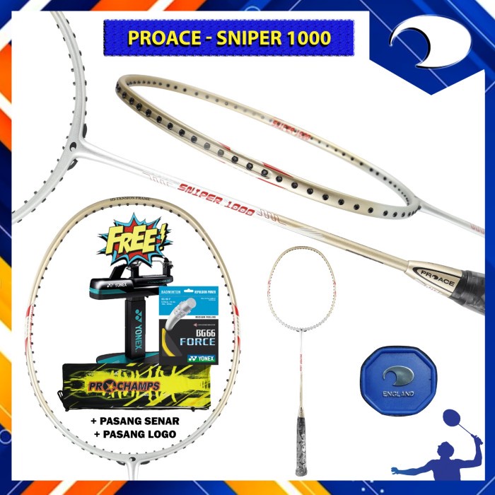 Terlaris Raket Badminton Proace Pro Ace Snipper / Sniper 1000 Original
