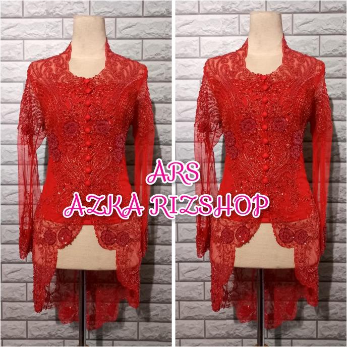 atasan kebaya pesta kebaya merak merah free longtorso