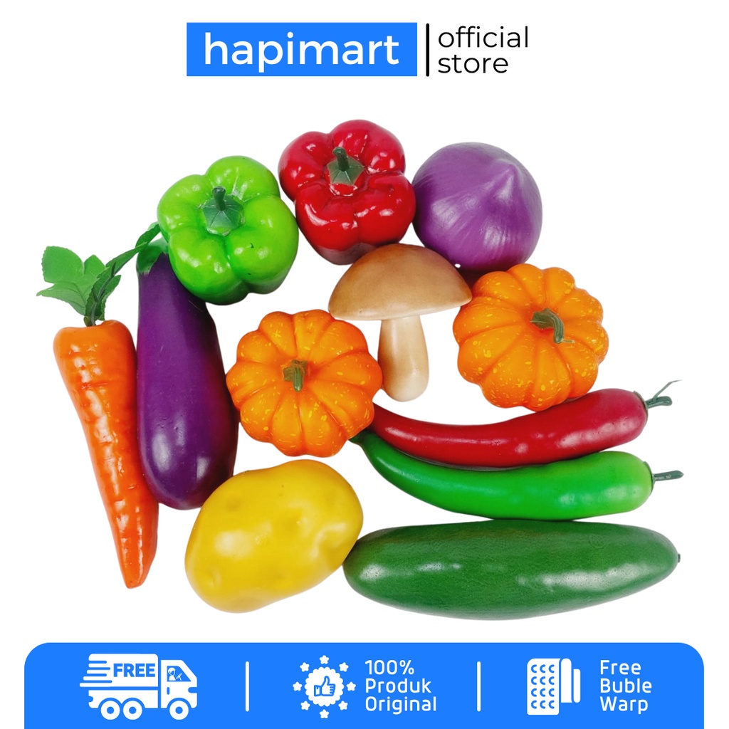 Sayuran Imitasi (Palsu/Artificial) Set 12 in 1 Foam Hias Dekor Rumah