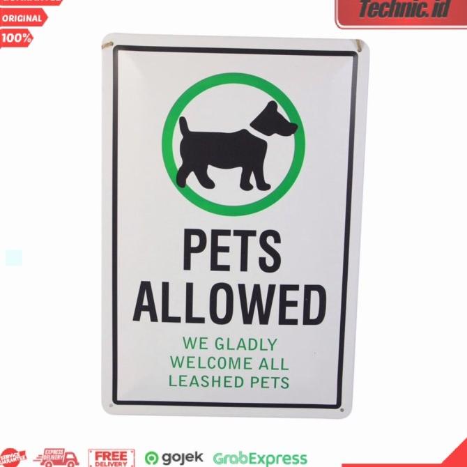 

Krisbow Sign Label Pets Allowed 30X20 Cm Sticker Informasi Original