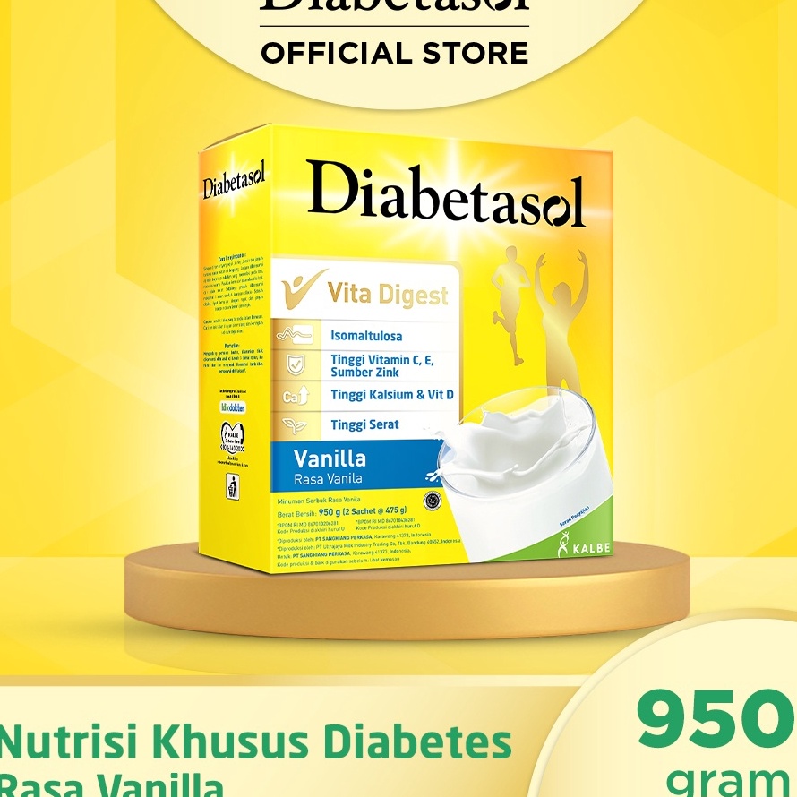

12.12 FLASH SALE Diabetasol Jumbo Vanilla 950g grosir