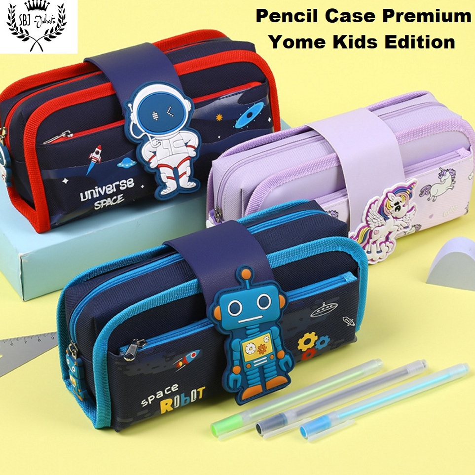 

Pasti murah Tempat pensil Kotak pensil softcase muat banyak Yome Premium 7FY