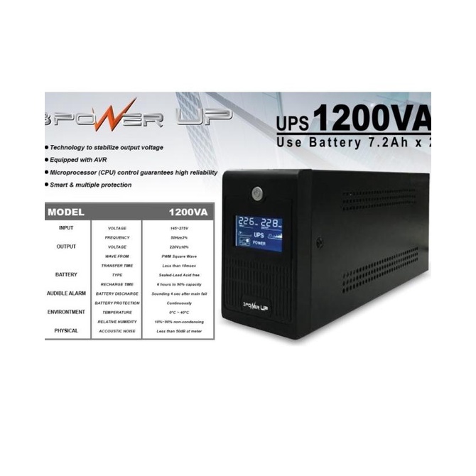 Ups Aldo 1200 Va ups komputer battery backup stabilizer ups 1200Va