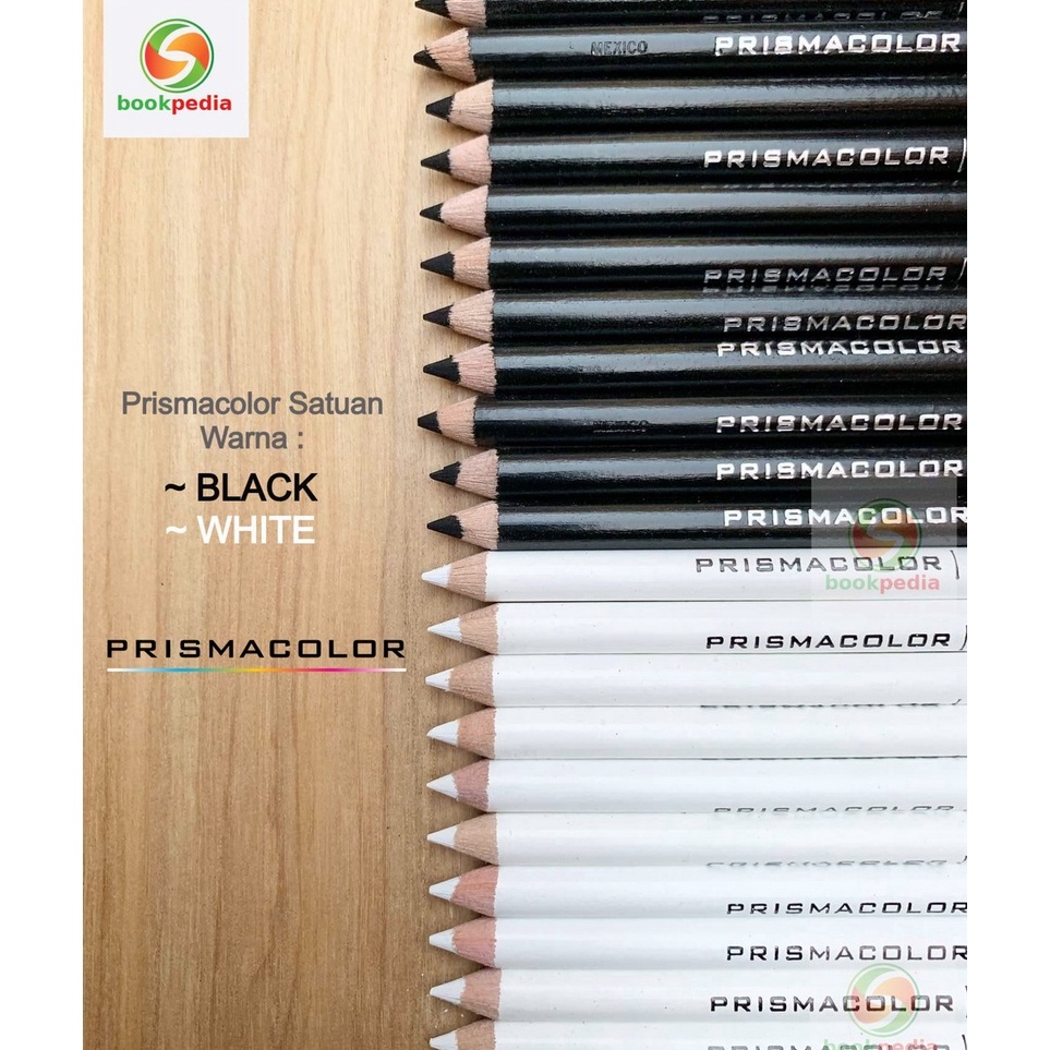 

Kekinian.. Prismacolor Premier Colored Pencil Satuan - Black White - Hitam Putih 82