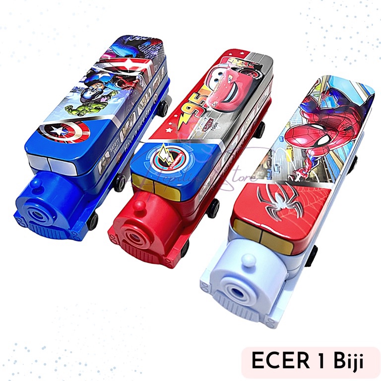 

Murah Pensil Case 3D bentuk Mobil Include roda / Tempat Pensil Captain America , Unicorn , dll unik 3D 51