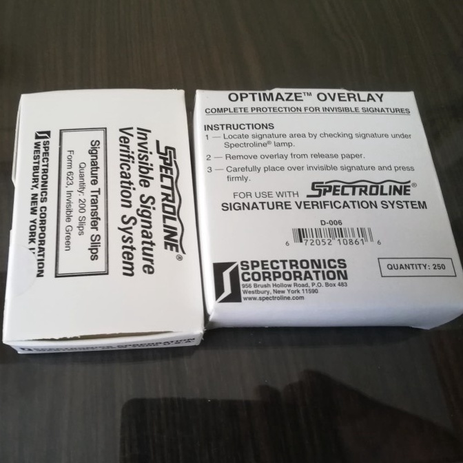 

Set Invisible Singnature dan Overlay utk tanda tangan buku tabungan merk Spectroline ➝Laris