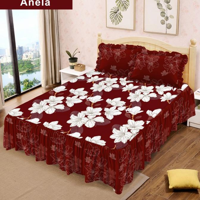 8.8 Sprei Lady Rose Rumbai Uk 180X200 Motif Anela