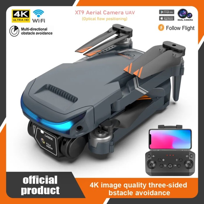 DRONE Z888/XT9 PAKET 2 BATREI 4K ESC DUAL CAMERA 50X ZOOM OPTICAL FLOW ORIGINAL