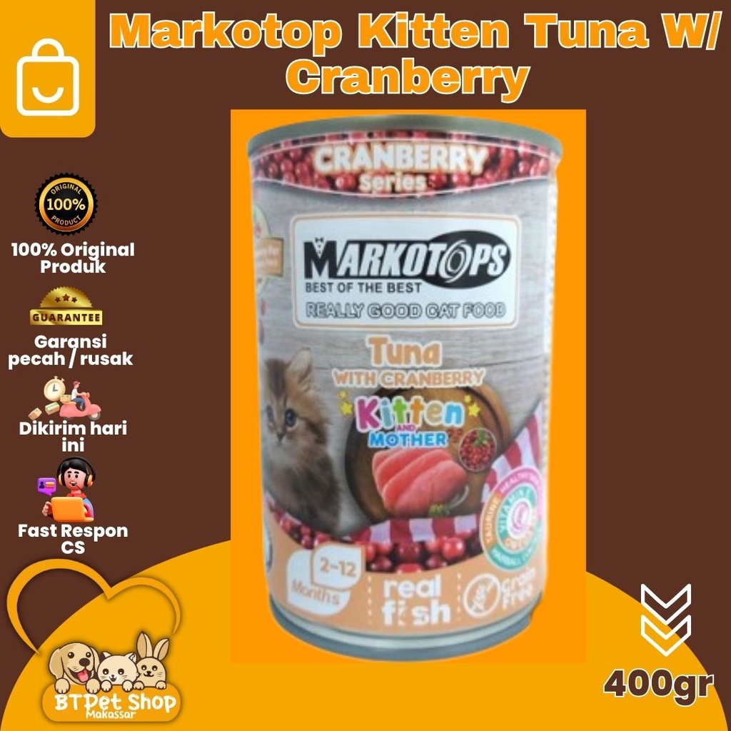 Makanan Kucing Basah Kitten Markotop Kitten Mackerel 400gr Wet Food Adult