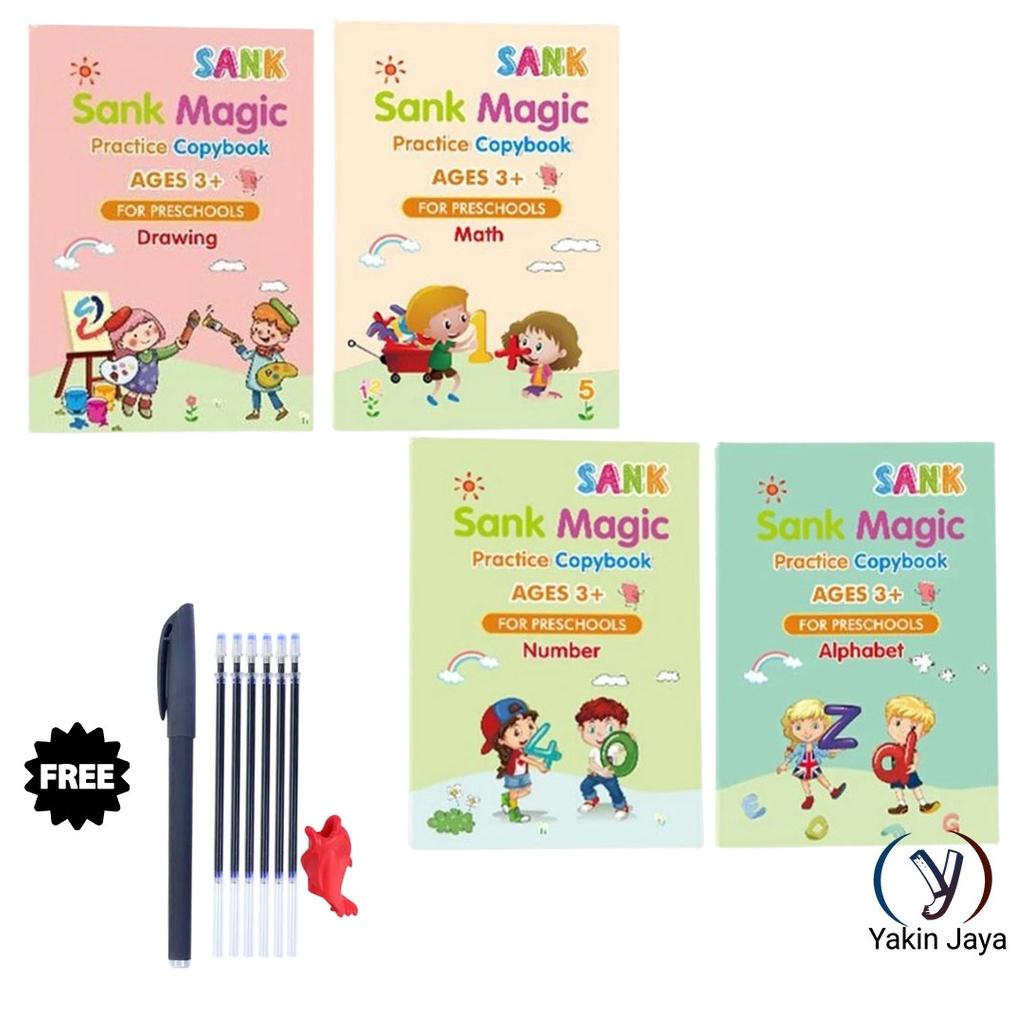 

8.8 [Discount] Sank Magic 4 Set Magic Practice Book / Buku Edukasi 3D Belajar Pintar Menulis Tk New !!