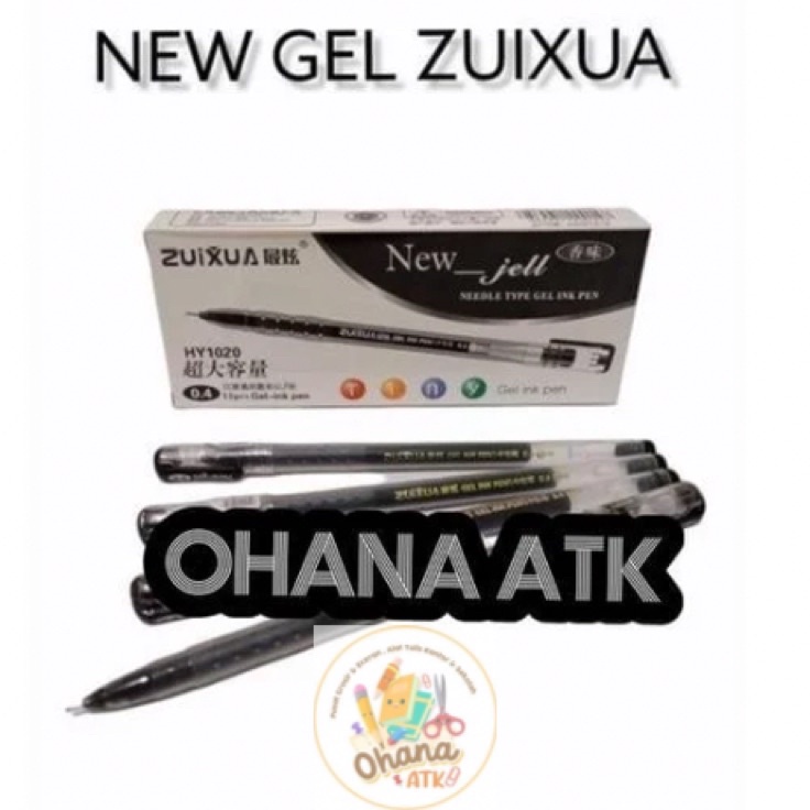 

✻Stok Banyak☋ GSBPA [1 PACK] PROMO PULPEN GEL ZUIXUA NEW JELL ISI 12pcs-PULPEN GEL NEW JELL 0.4mm I76 ✺Harga Termurah