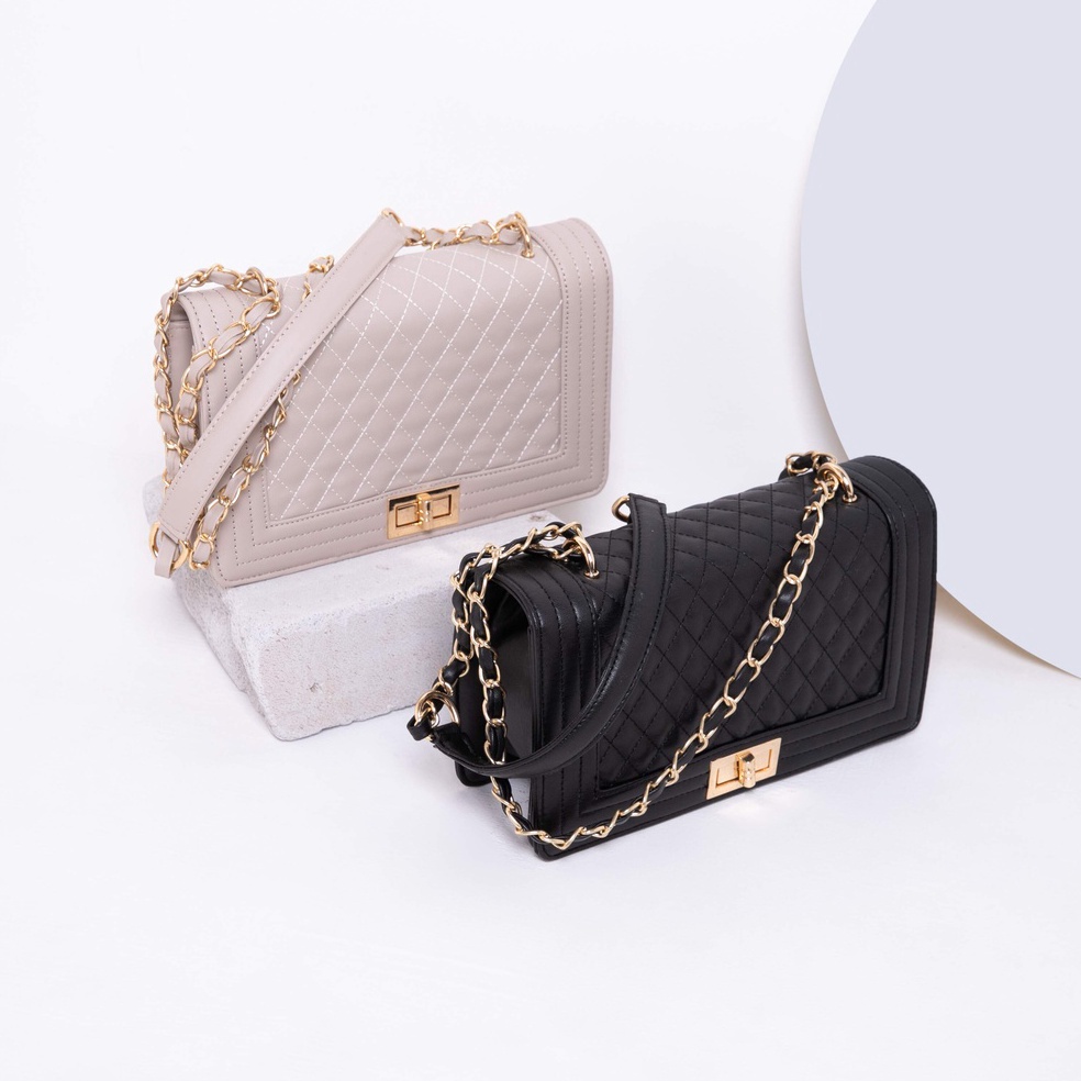 Harga Bersahabat.. Berrybenka - Tas Bahu Wanita Sofia Marissa Quilted Shoulder Bags