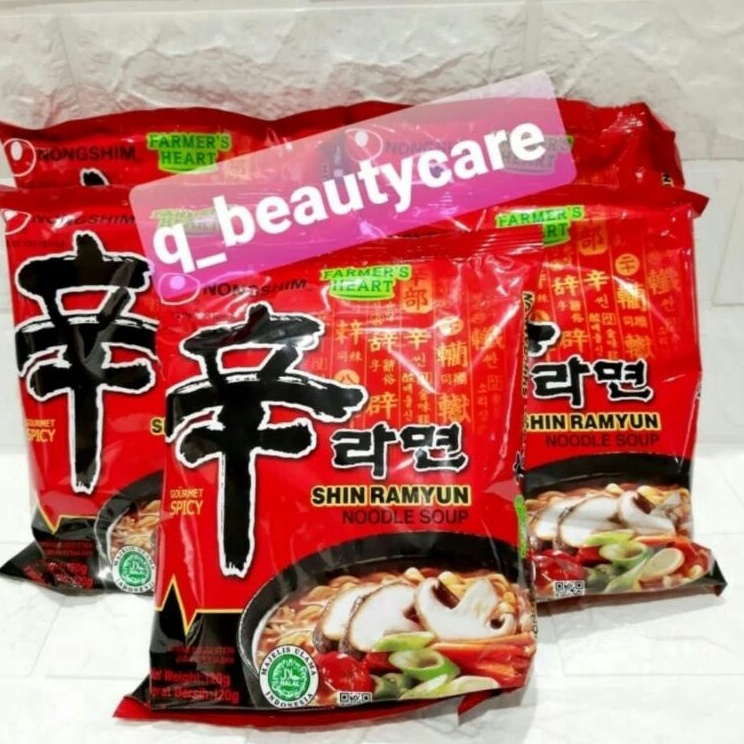 

Ready➬ B6WRP Shin Ramyun Nongshim / Noodle Spicy Mushroom / Mie Korea 120gr L94 Baru