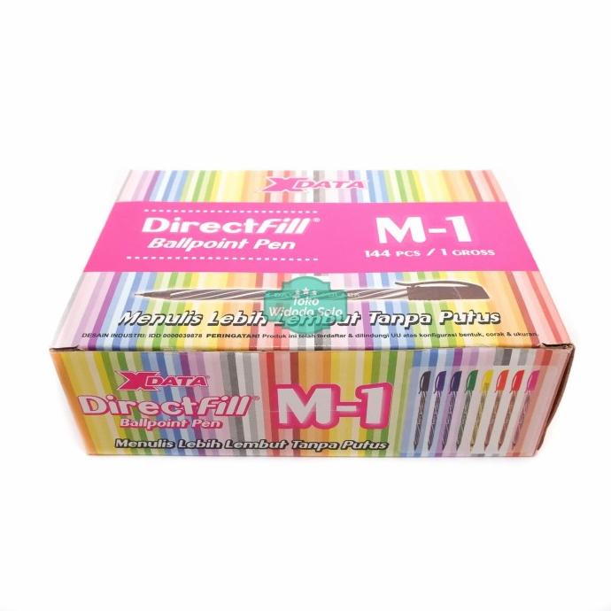 

monggo] Pulpen X Data M1 Hitam Bolpoin Ballpoint Ulir DF Pen BLK 12 Lusin