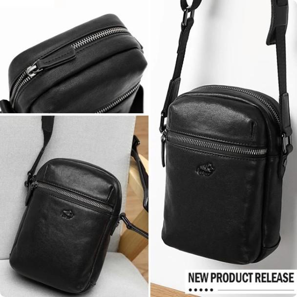 Bison Denim-Tas Selempang Pria Kulit Sapi Asli New Style (N2996-1B)