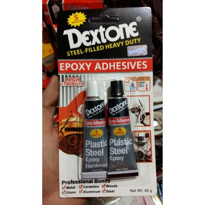 

LEM EPOXY /LEM CAMPUR / LEM BESI / SERBAGUNA DEXTONE 5 MENIT 48gr gram