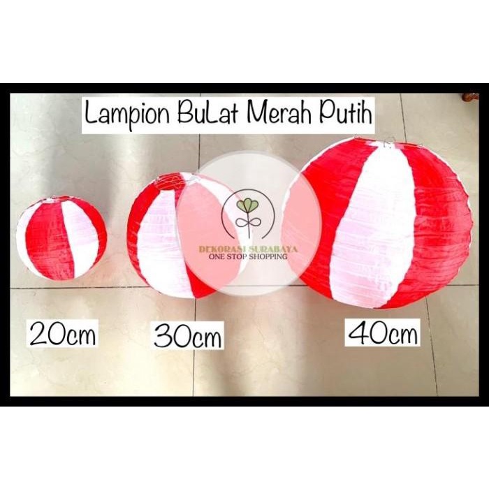 LAMPION 17 AGUSTUS 30CM MERAH PUTIH BEST QUALITY