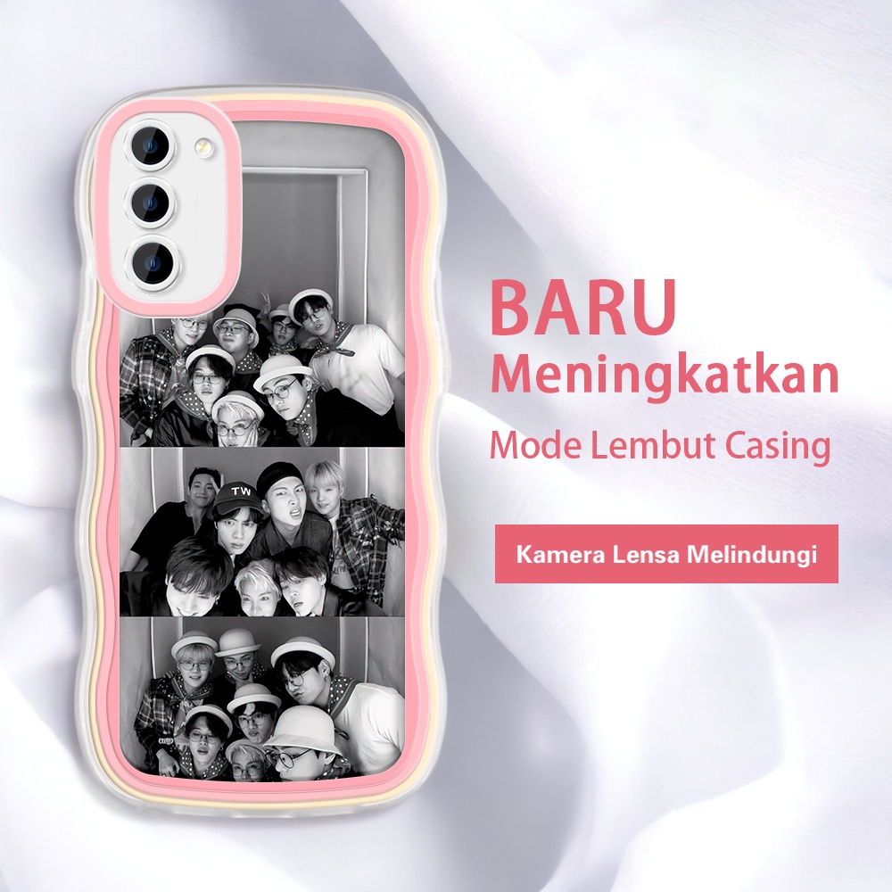 Samsung S22 S21 S20 S20FE Ultra Plus 5G 4G INS BTS BT21 Foto hitam dan putih Cool Kor Kesing case hp