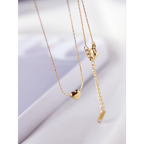 kalung titanium fashion love kecil mungil