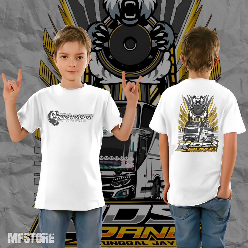 MF STORE | Baju Kaos Anak Bismania / Busmania Kids Panda Unisex