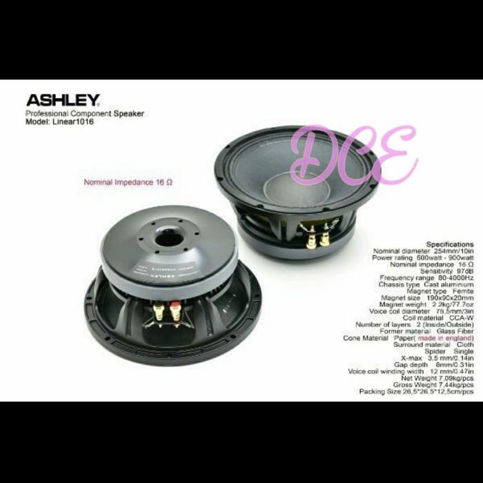 [[[  TERSEDIA COD ]]] Speaker Komponen ASHLEY LINEAR 1016 Woofer Ashley 10inch Original