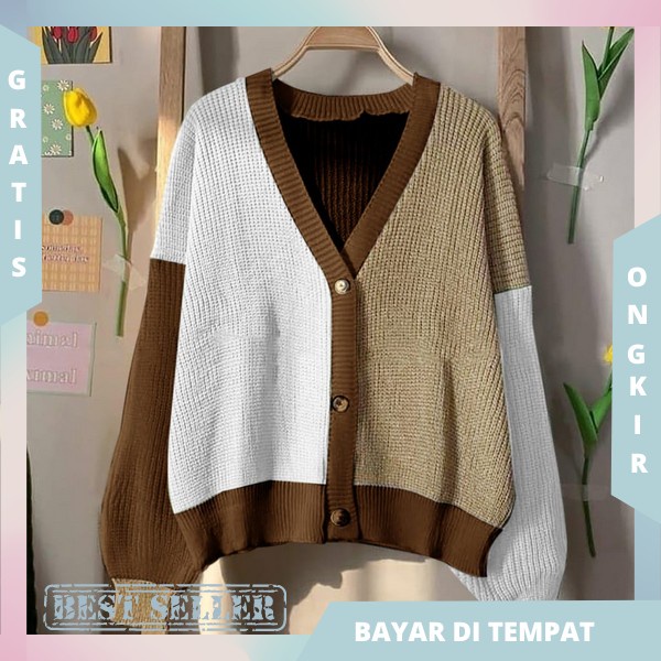 Cardigan Wanita Super Premium Atasan Knit Cewe Basic Cardi Wanira Murah Blaser Rajut Berkualitas Otw