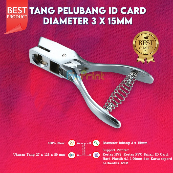 

Terlaris Tang Pelubang Id Card No. 013 Punch Pvc Diameter 3X15Mm Plier Plong