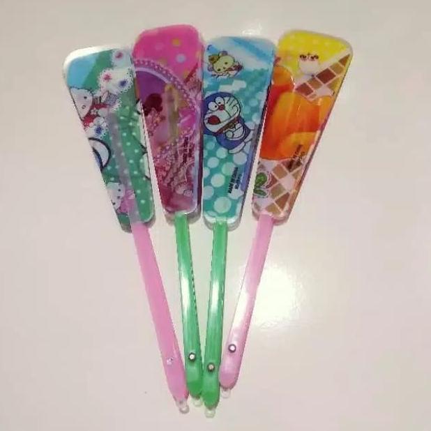 Kipas Tangan Lipat Souvernir Kipas Plastik Karakter Cartoon