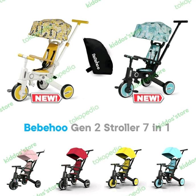 BEBEHOO GEN 2 7in1 sepeda stroller lipat bebeho sepeda anak 7 in 1